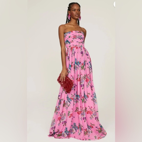 Sau Lee Camille Gown size 14 floral strapless wedding guest. - Picture 1 of 12